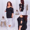 Tunica maxi cu dantela Brussel pe maneci cod 0272