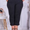 Pantalon maxi cu efect Push Up si lungime 7/8-negru cod 23226
