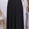 Fusta maxi in cloj cu elastan-negru cod 23224