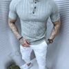 Bluza barbati cu guler si nasturi tik-tak-menta cod 7180-5