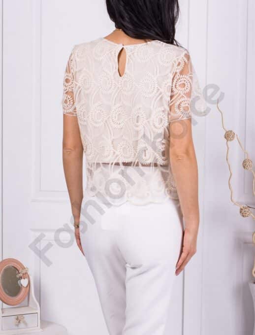 Bluza cocheta cu tull si captuseala cod 5116