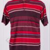 Bluza maxi barbati in dungi cu guler si nasturi-bordo cod 797-2