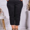 Pantalon maxi pentru vara cu lungime 7/8-negru cod 231306