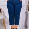 Blugi maxi pentru vara cu lungime 7/8-albastru inchis cod 231307-1