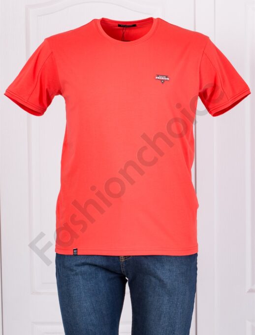 Tricou maxi barbati cu imprimeu mic-coral cod 236009-1
