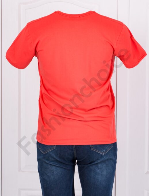 Tricou maxi barbati cu imprimeu mic-coral cod 236009-1