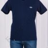 Tricou maxi barbati cu imprimeu mic-albastru inchis cod 236009-6