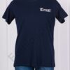 Tricou maxi barbati cu inscris Trust in fata si spate-albastru inchis cod 23150-2