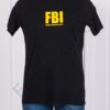 Tricou maxi barbati cu inscris FBI in fata si spate-negru cod 23127