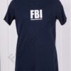 Tricou maxi barbati cu inscris FBI in fata si spate-albastru inchis cod 23127-2