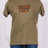 Tricou maxi barbati cu inscris Brain Melt-kaki cod 23141-1