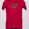 Tricou maxi barbati cu inscris Brain Melt-bordo cod 23141-2