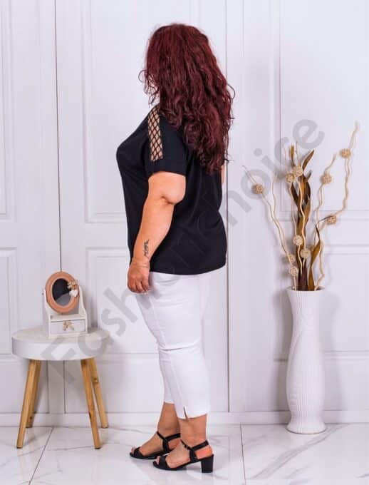 Bluza maxi in combinatie cu plasa si tull cod 0450