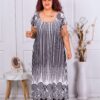 Rochie pentru vara cu motive negru/alb cod 23587-2