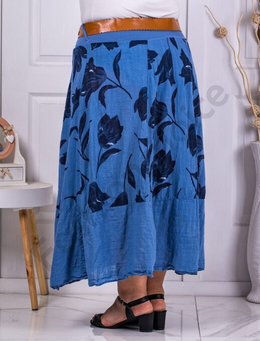 Fusta maxi in cloj cu print floral-parlament cod 1025-1