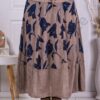 Fusta maxi in cloj cu print floral-moca cod 1025-2