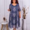 Rochie maxi din sifon cu print Boho cod 23227-6