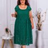 Rochie eleganta din dantela masuri mari-verde cod 4303-5