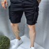 Pantalon scurt din fas in combinatie cu plasa cod 1131