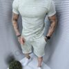 Compleu barbati pentru vara cu desen interesant-verde deschis cod 7184-2