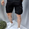 Pantalon scurt cu buzunare cargo-negru cod 2819