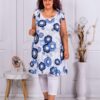 Top maxi pentru vara cu funda pe umeri-alb cod 1034-3