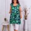 Top maxi pentru vara cu funda pe umeri-verde cod 1034-5