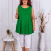 Top lung pentru vara-marime mare-verde cod 2143-2