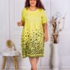 Rochie maxi din 100% In cu broderie-verde deschis cod 1116-2