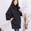 Palton elegant din eco casmir-negru cod 5319-2