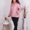 Geaca maxi eleganta cu guler-pudra cod 2216-1