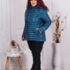 Geaca maxi eleganta cu guler-petrol cod 2216-2