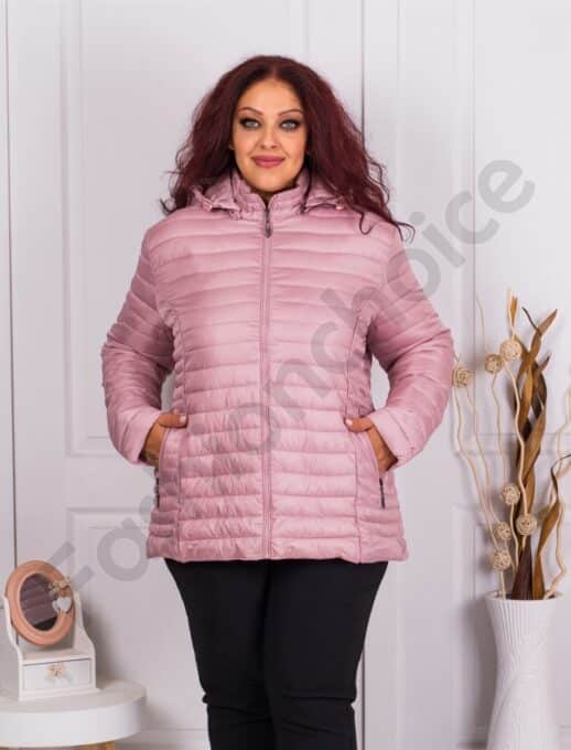 Geaca maxi eleganta cu guler-pudra cod 2216-1