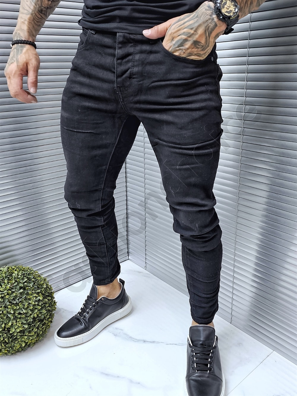 Blugi pentru barbati culoare negru cod 70159