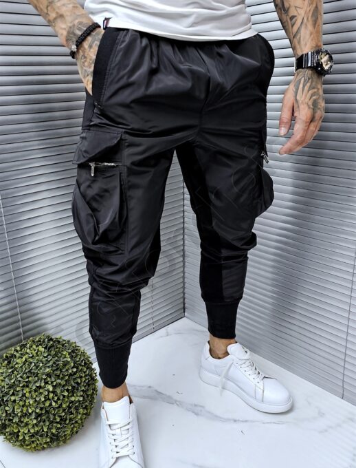 Pantalon sport in combinatie cu fas si buzunare cargo cod 7957