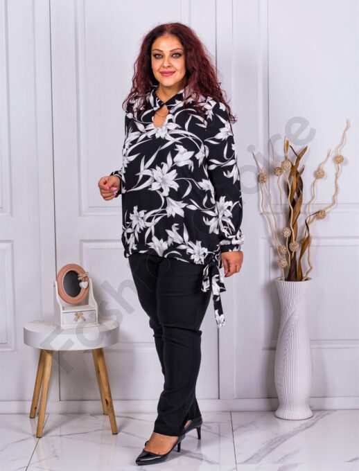Camasa eleganta maxi cu imprimeu floral cod 22054-1