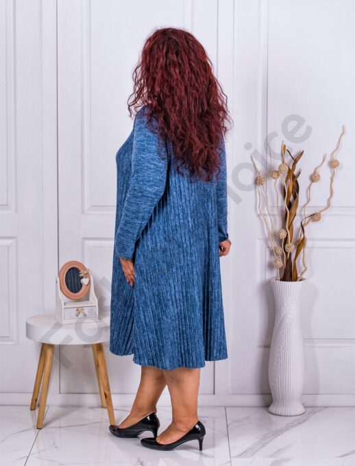 Rochie maxi plisata din tricotaj finut-parlament cod 7075-1