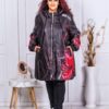 Geaca lunga maxi cu imprimeu floral cod 62002