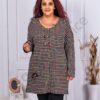 Tunica maxi tricotata cu melanj multicolor-negru cod 9903