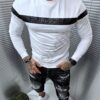 Bluza barbati cu inscris cauciucat By Bugotti-alb cod 2339-12