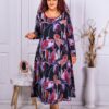 Rochie maxi in clos cu imprimeu floral cod 023824-1
