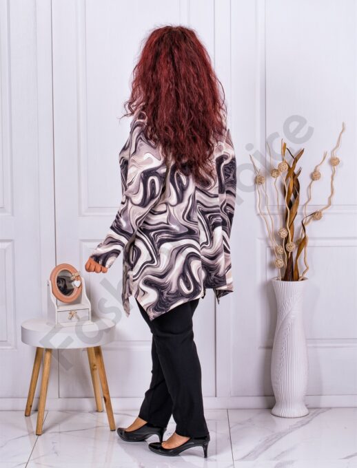 Tunica maxi din angora cu figuri abstracte cod 21018