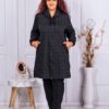 Jacheta maxi in carouri cu gluga cod 22003