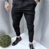 Pantalon elegant pentru barbati cu curea in talie cod 1221
