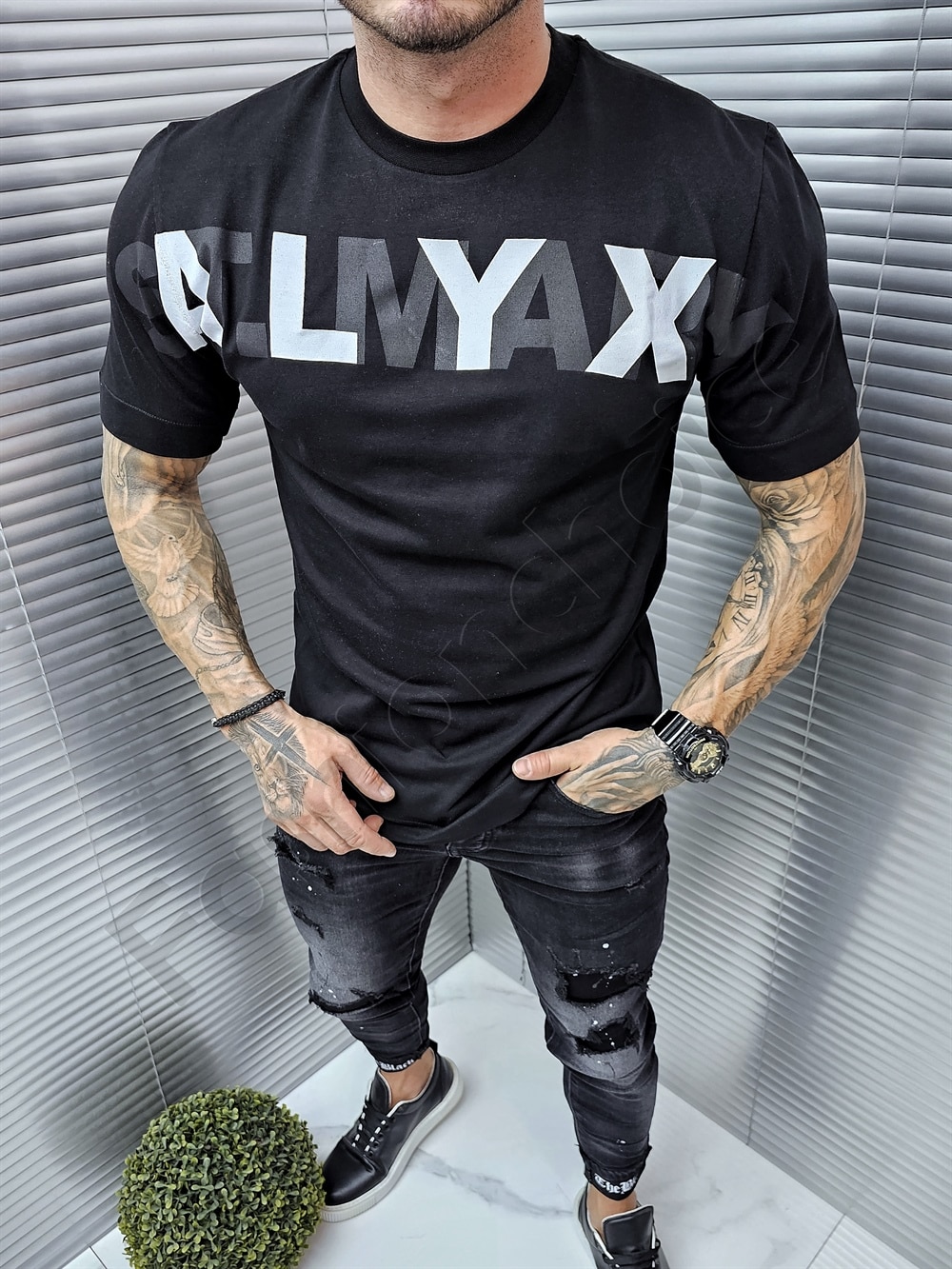 Tricou Oversize pentru barbati cu inscris ALYX in fata si spate cod 0381