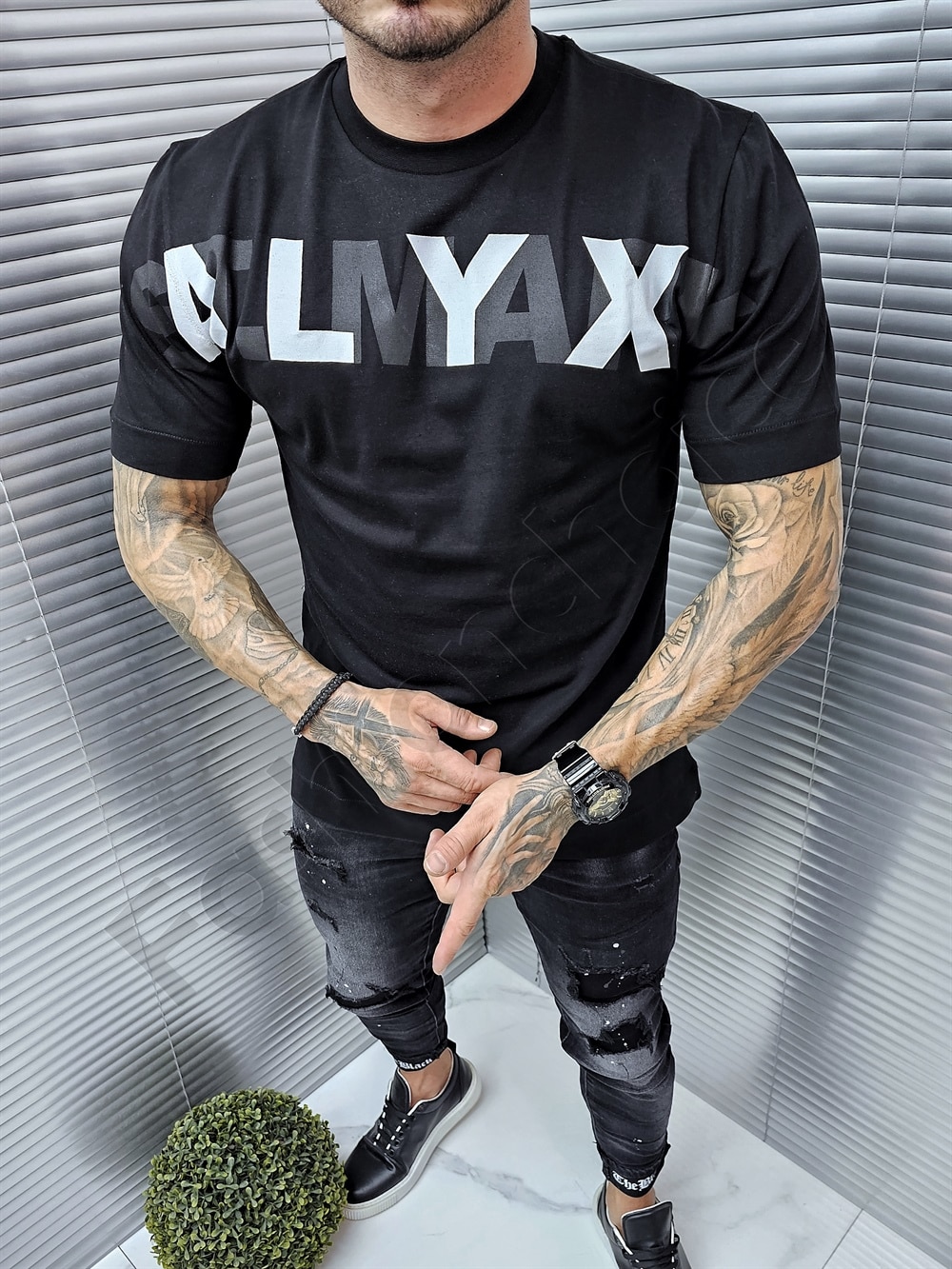 Tricou Oversize pentru barbati cu inscris ALYX in fata si spate cod 0381