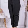 Pantalon maxi sport-elegant cu banda discreta-alb cod 8017