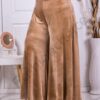 Fusta-pantalon maxi din plus-camel cod 5359-5