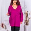 Tunica din tricotaj finut cu decolteu in forma V-magenta cod 1278-4