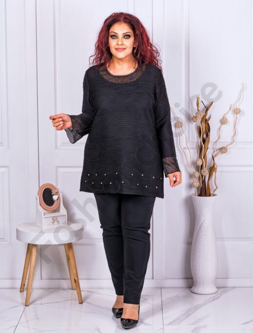 Tunica maxi cu decoratie din perle cod 1060